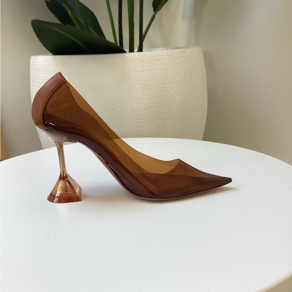 Amina Muaddi brown heels - Picture 2 of 4